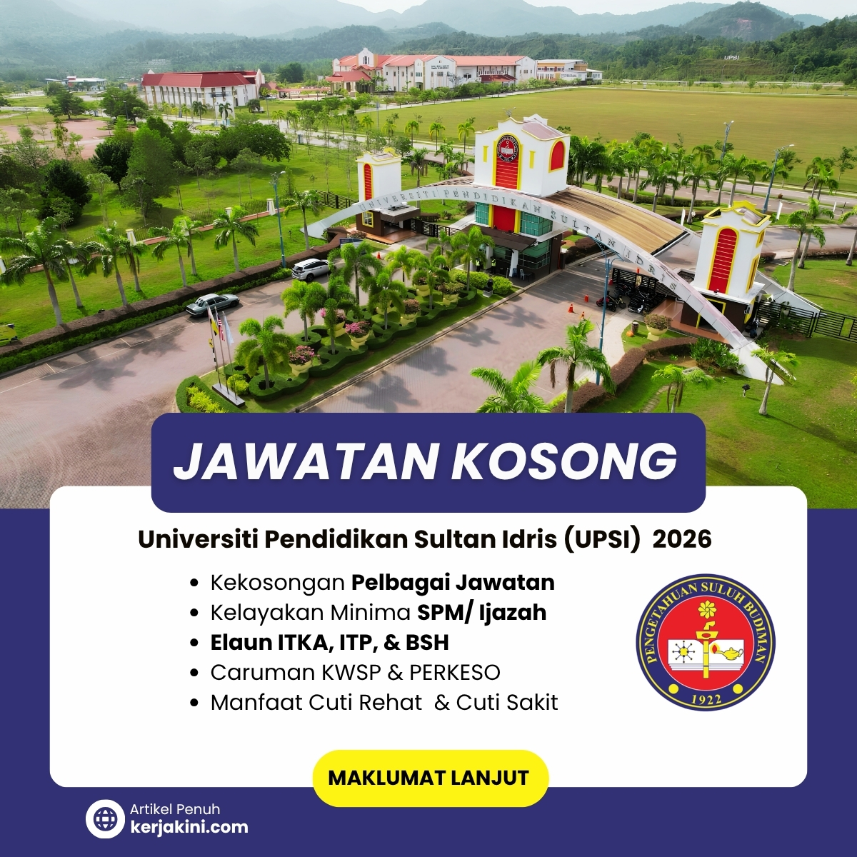 Jawatan Kosong UPSI 2026